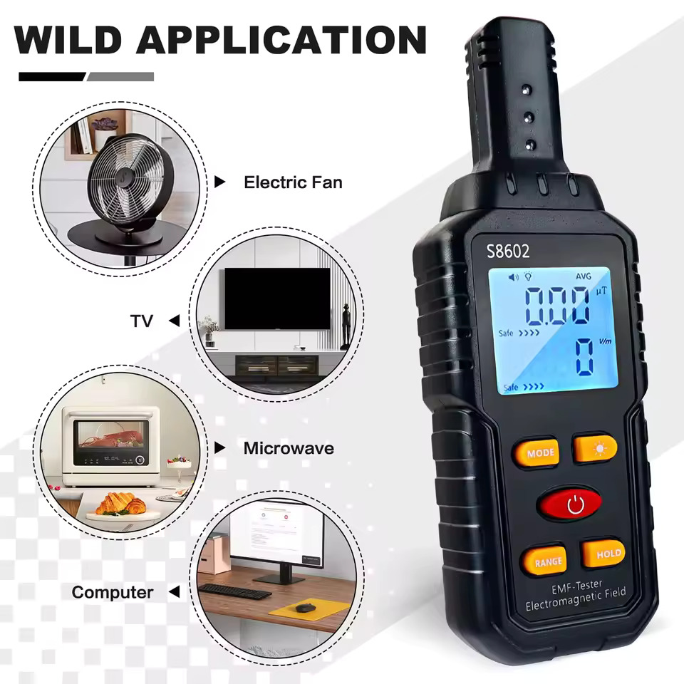 3-in-1 Portable EMF Meter Detector – RF, Electric & Magnetic Field Tester with LCD Alarm - Image 4