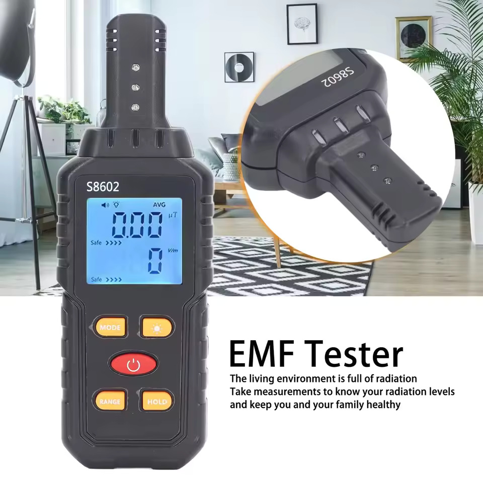 3-in-1 Portable EMF Meter Detector – RF, Electric & Magnetic Field Tester with LCD Alarm - Image 3