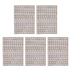 1 Pieces Silver 3mm Alphabet Stickers