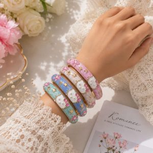 Alternative view of Pastel Floral & Star Bangle Set For Baby