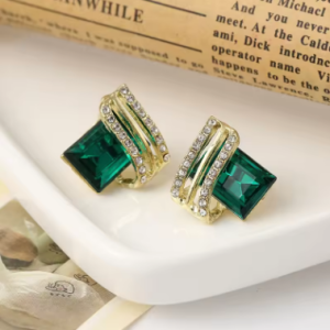 Green New Style Diamond Wing Earrings (Without Gift Box )